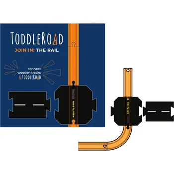 plyšák TODDLEROAD 2195 ŽELEZNIČNÍ PŘEJEZD SE SILNICÍ - flexibilní silnice - 2 silikonové puzzle díly
