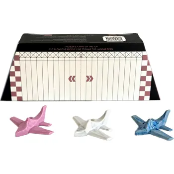 plyšák TODDLEROAD 2157 HANGÁR MARBLE - 3 ergonomická letadla s funkční krabicí