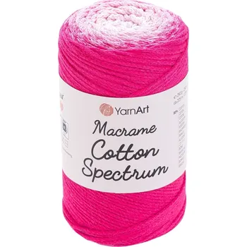 Galanterie Yarn Art Macrame Cotton Spectrum 225 m 1311 Pink White Šňůra