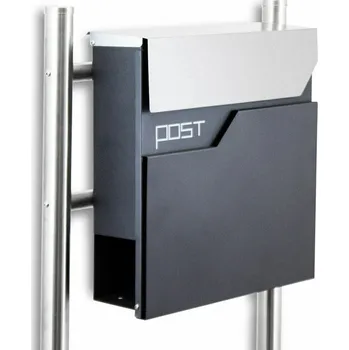 Poštovní schránka Stylová schránka na sloupku z nerezové oceli se schránkou na noviny volně stojící M16771(16443+13484)