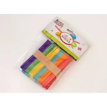 Dřevěné barevné špachtle MALÉ 80 ks