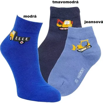 Chlapecké ponožky Stavební auto RS - 23-26 / modrá