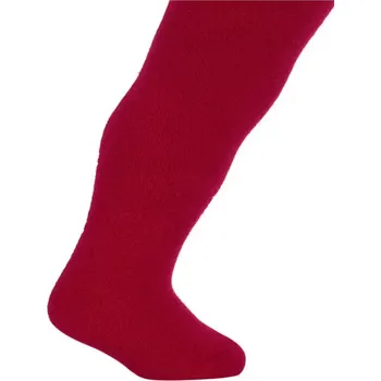 Dámské punčochy Froté pančuchy so srdiečkami - 80-86 / červená