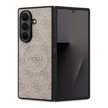 Telefonní příslušenství Guess PU Leather 4G Colored Ring Magnetic Zadní Kryt pro Samsung Galaxy Z Fold 7 Pink