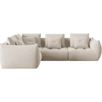 Pohovka Micadoni Sametová rohová pohovka Bloom 316 cm, levá