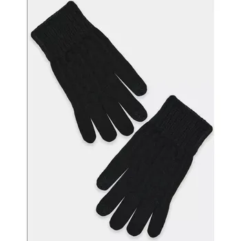 Rukavice Dámské pletené rukavice RZ059 - 22 cm / černá