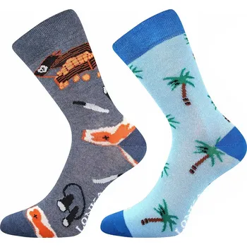 Pánské ponožky Chlapecké nestejné ponožky Pirát - 20-24 / modrá