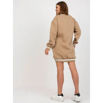 Dámská mikina My Red Lips Mikina -EM-BL-776.19 Barva: Béžová - tmavě, Velikost: UNI