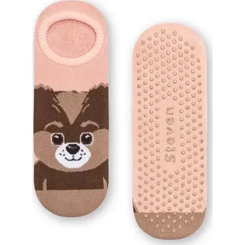 Dámské punčochy Dámské protiskluzové ťapky Medvídek - 38-40 / lososová