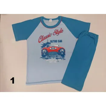 Chlapecké pyžamo Chlapecké pyžamo Retro krátké - 140 / modrá / 1