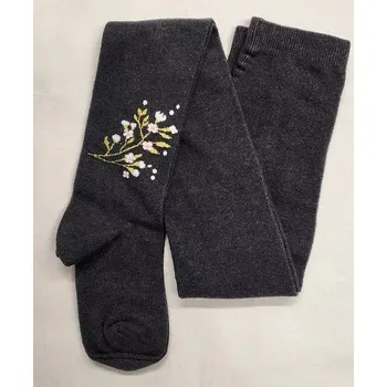 Dámská móda Dívčí punčochy Kvítek - 116-122 / tmavě šedá