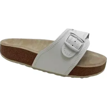 Dámská zdravotní obuv Korkové pantofle s masážní stélkou - bílé,vel. 36 - 43 vel. 39 - délka vnitřní stélky 26,4 cm