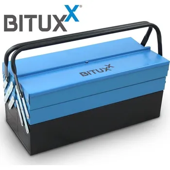 Kovový kufrík Kufřík na nářadí pro nářadí BITUXX přenosný skládací MS19129