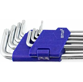 Sada nářadí Sada klíčů Bituxx Torx 9 dílů T10-T50 v organizéru Univerzální M17459