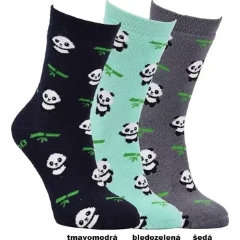 Dětské froté ponožky Pandičky - 27-30 / šedá