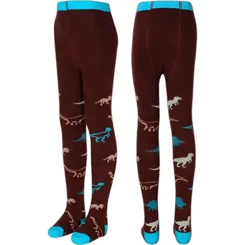 Dámské oblečení Dětské punčocháče Dinosaurus - 92-98 / hnědá