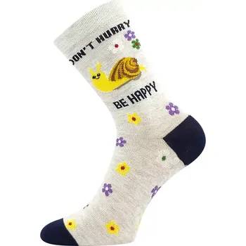 Dámské ponožky Dívčí protiskluzové ponožky Filip D - 25-29 / světle šedá