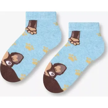 Dámské punčochy Dětské ponožky Buldoček - 32-34 / světle modrá