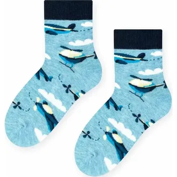 Chlapecké ponožky Letadla - 29-31 / světle modrá