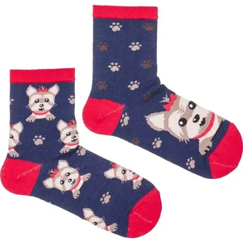 Dámské punčochy Dívčí nestejné ponožky Yorkshire - 29-31 / tmavě modrá