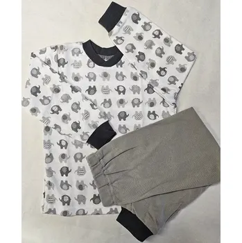 Chlapecké pyžamo Chlapecké pyžamo Sloníky dlouhé - 92 / bílá/šedá