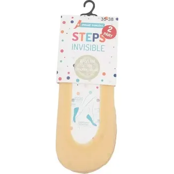 Dámské oblečení Dámská ťapky Invisible Laser C004 - 2 páry - 35-38 / tělová bledá (light natural)