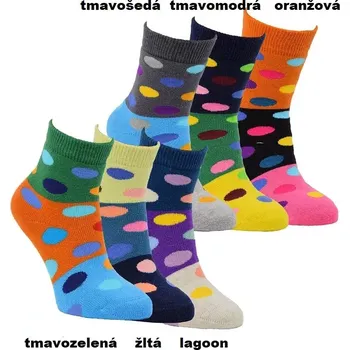 Dámské punčochy Dětské froté ponožky Puntíky - 19-22 / tmavě modrá