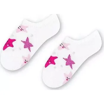 Dětské ponožky Bamboo Happy stars - 20-22 / bílá