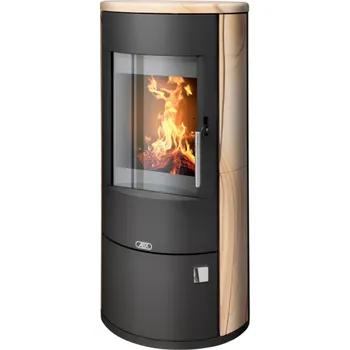 Krbová kamna ABX - Aspen 5 (černý korpus, opláštění pískovec)