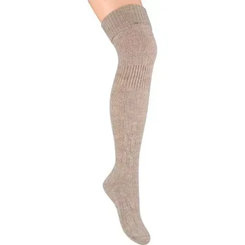 Dámské punčochy Dámské hřejivé nadkolenky 089 - 38-40 / béžová