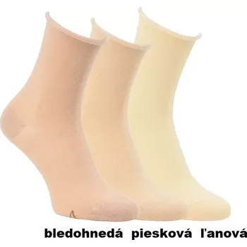 Dámské punčochy Dospělé bavlněné ponožky bez gumičky - 39-42 / světle hnedá