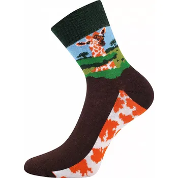 Dámské ponožky Dámské ponožky Safari - 35-38 / hnědá