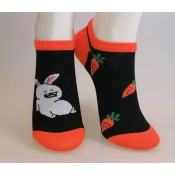 Pánské ponožky Veselé nestejné ponožky Jsem zajíček K - 39-41 / černá