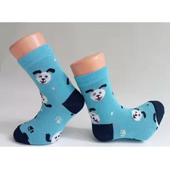 Dámské oblečení Detské bambusové ponožky Alík - 24-28 / tyrkysová