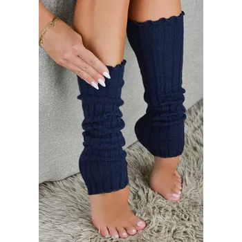 Dámské punčochy Dámské vlněné návleky na lýtka SL001 - tmavě modrá