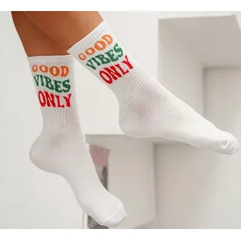 Dámské ponožky Dámské ponožky Good vibes only - 37-41 / bílá