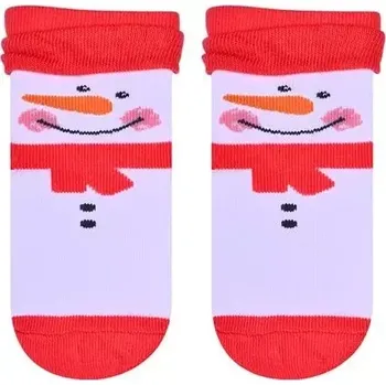 Kojenecké ponožky Sněhulák - 14-16 / červená