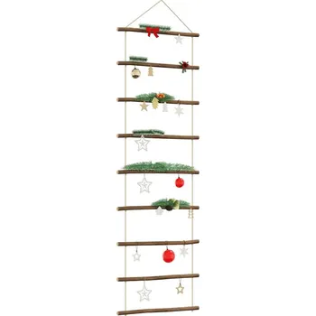 Betlém OMAXI Nástěnná dekorace ve tvaru žebříku 50x150 cm Přírodní větev 511218