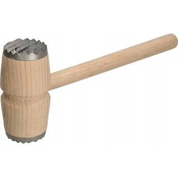 Dřevěná palička na maso oboustranná, kovaná kotarbau