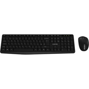Klávesnice CANYON SET-W01 EN/CS Keyboard+Mouse Wireless Black
