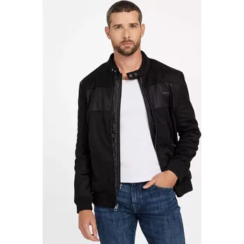 Pánská parka GUESS pánská koženková bunda Travis černá M