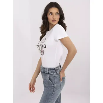 Dámské tričko Tričko NM TS JX 09328.65P bílá růžová jedna velikost