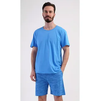Pánské pyžamo Pánské pyžamo šortky Sebastian modrá XL
