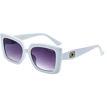 Sluneční brýle Sluneční brýle G1805 bílé s fialovými skly Obyčejné čočky
