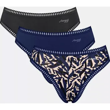 Dámské spodní prádlo Dámské kalhotky GO Crush High leg C3P - BLUE - modré M008 - SLOGGI BLUE XS