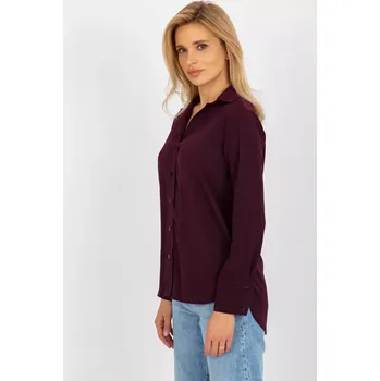 Dámská košile Dámská košile LK KS 508148.12P tmavě fialová - FPrice 40