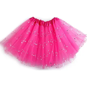 Karnevalový kostým Karnevalová sukýnka s flitry - 6 růžová pink