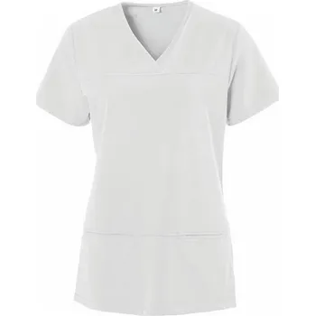 Dámská košile Exner Dámská přiléhává tunika s výstřihem do véčka Barva: Bílá, Velikost: L EX280