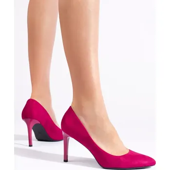 Dámské lodičky Pěkné lodičky dámské růžové na jehlovém podpatku 39