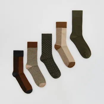 Pánské ponožky Reserved - Sada 5 párů ponožek - béžová - 230FB-80X - 230FB-80X-39R